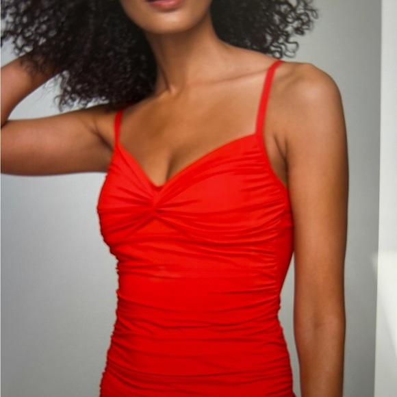 Bleu Rod Beattie Tops - Bleu Rod Beattie Twist & Shout Red Tankini Bathing Suit top